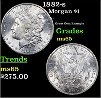 1882-s Morgan Dollar $1 Grades GEM Unc