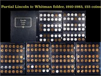 Partial Lincoln 1c Whitman folder, 1910-1983, 155