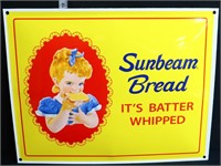 Porcelain Sunbeam Bread sign