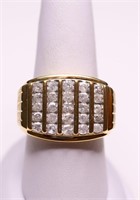 1.5ctw sterling silver mens ring
