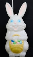 Vintage 33in Easter bunny blow mold w/ egg basket
