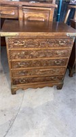 5 drawer cabinet with carvings