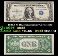 1935A $1 Blue Seal Silver Certificate Grades Choic