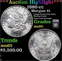 ***Auction Highlight*** 1880-cc Morgan Dollar $1 G