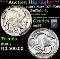 ***Auction Highlight*** 1930-s Buffalo Nickel Near
