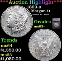 ***Auction Highlight*** 1899-s Morgan Dollar $1 Gr