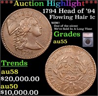 ***Auction Highlight*** 1794 Head of '94 Flowing H
