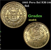 1965 Peru Sol KM-240 Grades Choice Unc