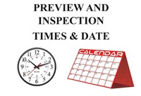 PREVIEW/INSPECTION - DATE AND TIMES!!