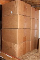8 BOXES 12" X 7" X 23" PLASTIC BAGS