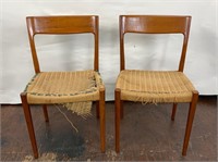 2  Svegards Markaryd Danish Style Side Chairs