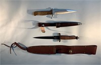 2 Military Style Commando Fighting Knives