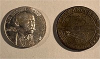 2 Graf Zeppelin Blimp Diridgible Coins