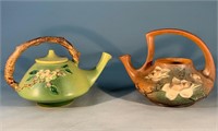 2 Roseville Tea Pots