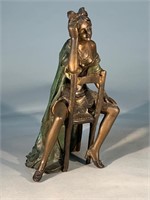 Bronze Statue Naughty Lady