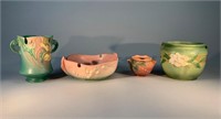 4 Pc Roseville Pottery Bowls