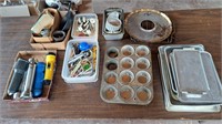 Metal bakeware,  kitchen supplies,  vintage
