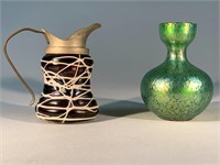 2 Pc Loetz Art Glass Early 1900s