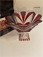 Fifth Ave Aurora crystal bowl ruby accents