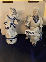 Blue and white porcelain figures
