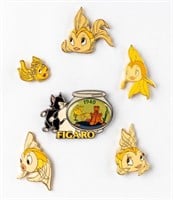 Lot of 6 Cleo Fish Disney Trading Pins