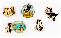 Lot of 6 Figaro Cat Disney Trading Pins