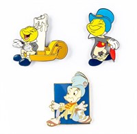 Lot of 3 Jiminy Cricket Disney Auctions LE Pins