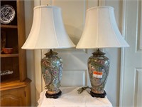 Pair of Asian Famille Style Lamps