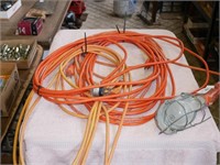 Trouble Light & 2 Extension Cords-all w/Good Ends