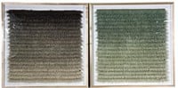 TWO FRAMED & MATTED ABSTRACT WOVEN PANELS