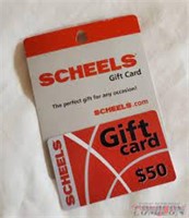 $50 SCHEELS GIFT CARD-DONATION TO ST. JUDE'S
