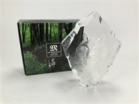 Mats Jonasson Wildlife Boxed Wolf Crystal