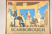 Antique Art Deco SCARBOROUGH Advertising Serigraph