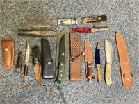 Various Knives and Sheaths