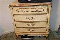 Ash Color Nightstand With 3 Drawers 26" X 16.5" X