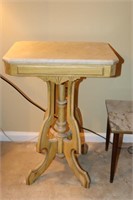 Marble Top Table 20.75" X 15" X 28.5"