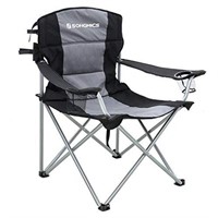 XL Camping Chair w/ Padded Seat, Carry Bag, Foldup