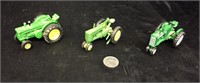 VINTAGE MINI TRACTORS /  DIE CAST METAL / 3 PCS