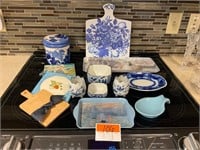 Collection of Various Blue & White Decor
