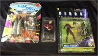 SCI-FI FIGURINES LOT / 3 ITEMS / STAR TREK / VIRUS