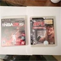 Playstation 3 NBA 2k 16. And UFC 2009 Undisputed