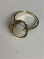 14K Gold Opal Ring, 2.9 dwt, Size 8.5