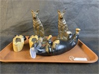 Dog Collectibles Lot, incl Bronze Bookends