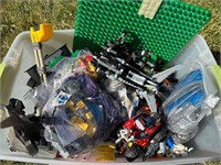 K - BIN & BOX OF LEGOS (W24)