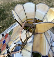 K - STAINED GLASS PENDANT LIGHT (AS IS) (W79)