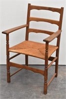 Wicker Seat Captain's Chair by L&JG Stickley