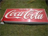 Coca-Cola Plastic Lens Sign - damaged  6ft x 3ft