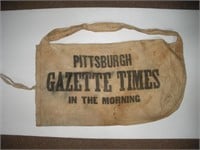 Vintage Pittsburgh Gazette Times Newspaper Bag