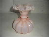 1940's Fenton Pink Vase  8 inches tall