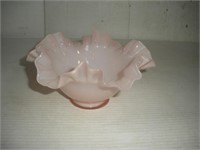 1940's Fenton Pink Candy Dish  7 inches wide
